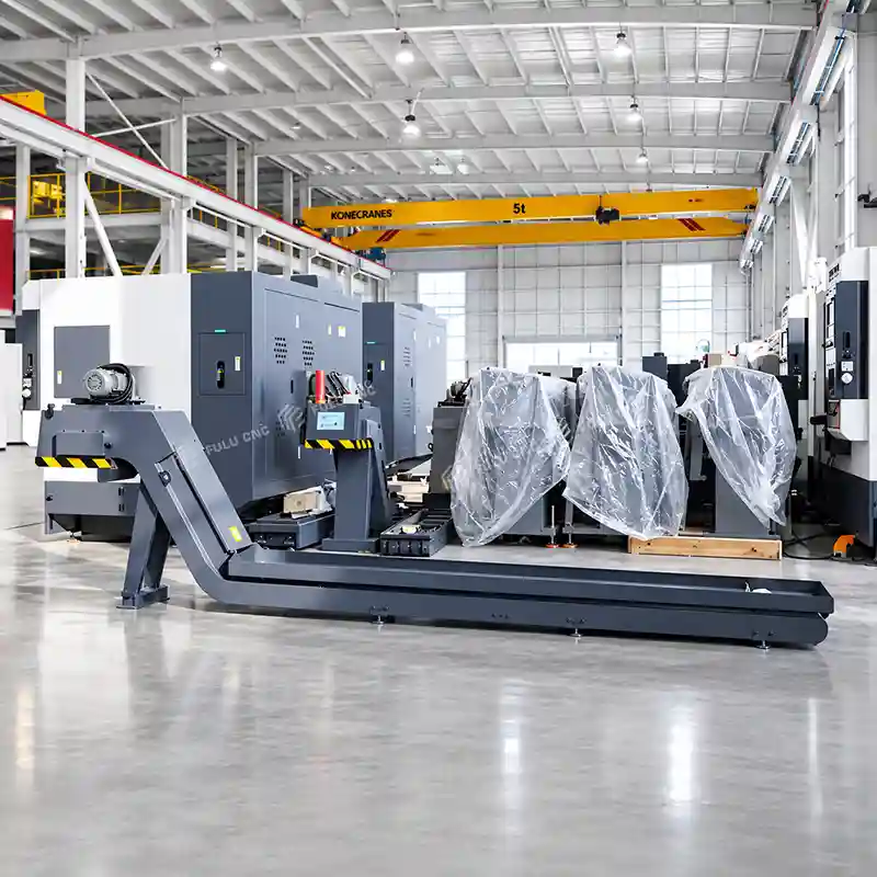 cnc lathe chain type chip conveyor system